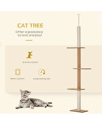 Ruie Floor to Ceiling Cat Tree Climbing Tower with Sisal Scratching Posts