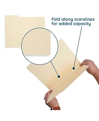 Danrong Manila Folders Letter Size 1 3 Cut Top Tabs Assorted Positions 200 Pack Paper Office Organization