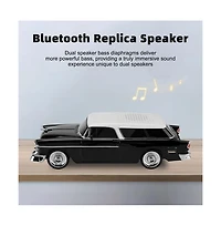 Artudatech Retro Car Bluetooth Speaker with Tws Stereo, Led Party Lights and Fm Radio