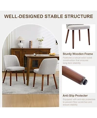 homfan Modern Upholstered Dining Chair Set of 2