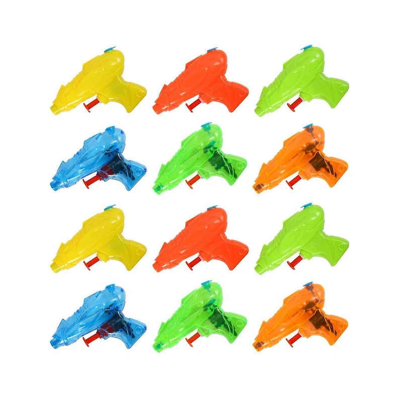 homfan 12 Pack of Mini Spray Water Launchers – Assorted Plastic Blaster Soaker Toys – Great for Pool, Beach, Party Treats – Safe Nozzles