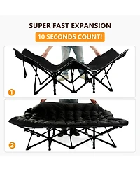 Aofar Folding Camping Bed Adult Mattress Oxford Guest