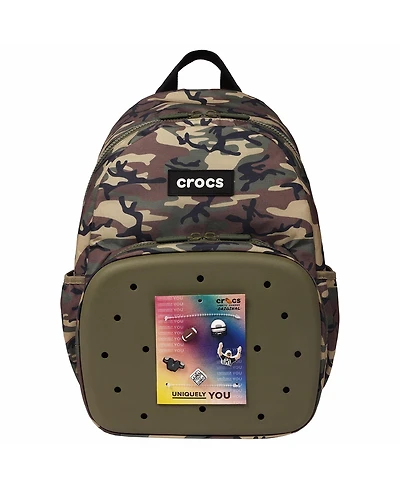 Crocs Camo Back to School Backpack with Eva Front Pocket Customizable Jibbitz Backpack