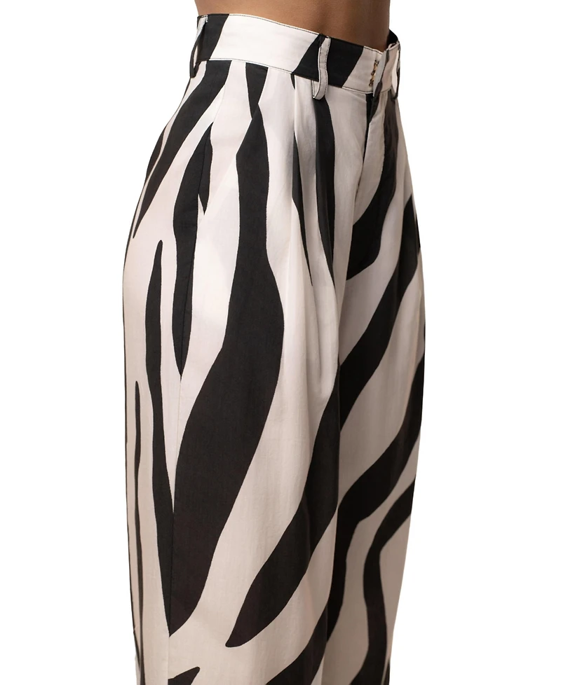 Jluxlabel Women's Zebra Essential Flow Trouser