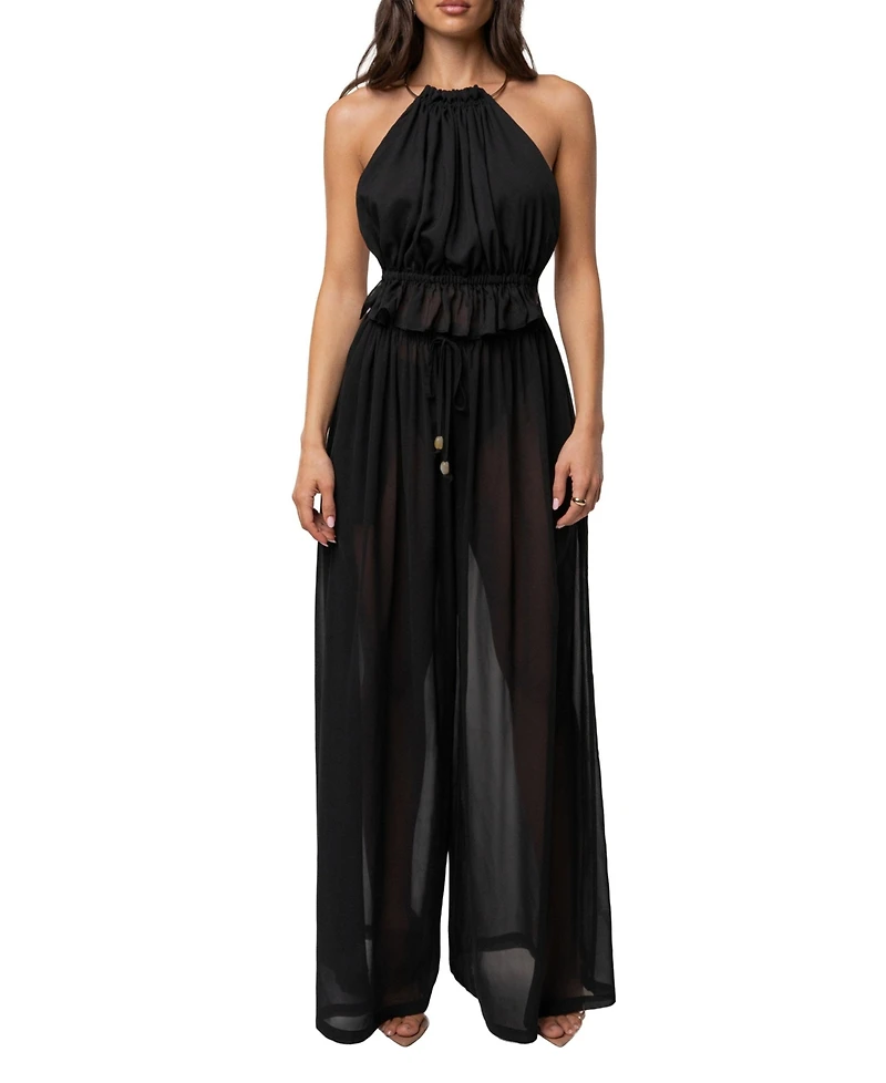 Jluxlabel Women's Resort Glow Chiffon Pant