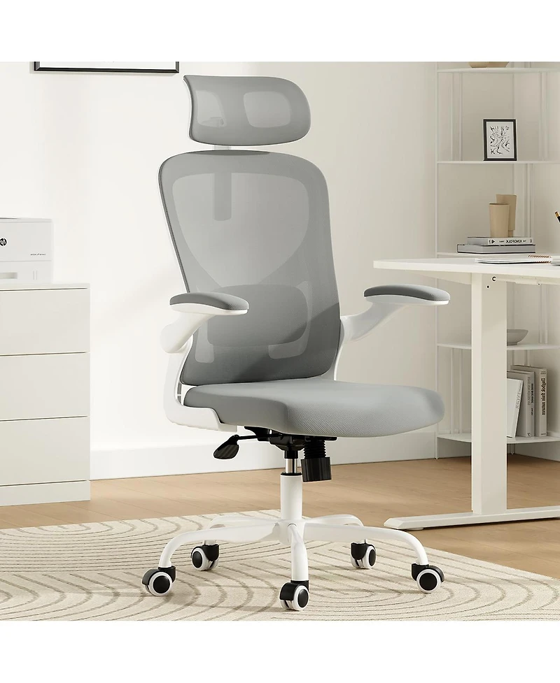 Flynama Mesh Office Chair with Headrest,Adjustable Lumbar Chair