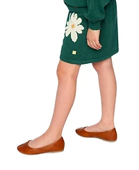 Deux par Deux Little and Big Girl (size 6 to 12 ) Knitted Skirt Jasper Printed