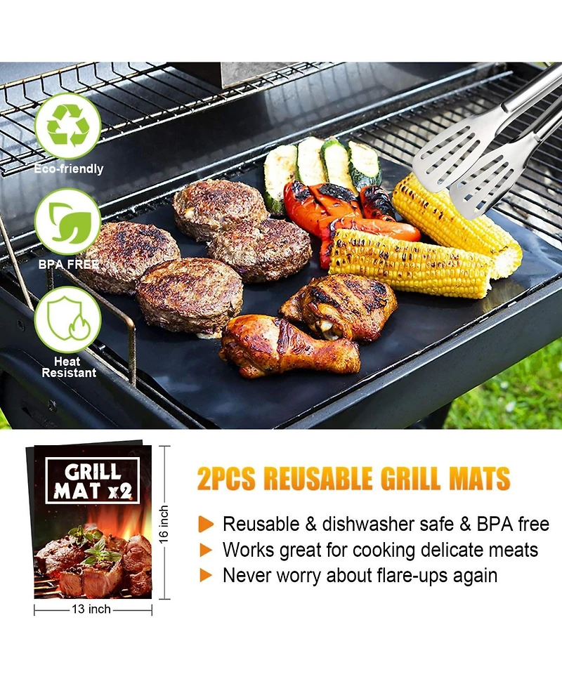 Xdovet Bbq Grill Tools Set 38pieces Stainless Steel Aluminum Case Mats