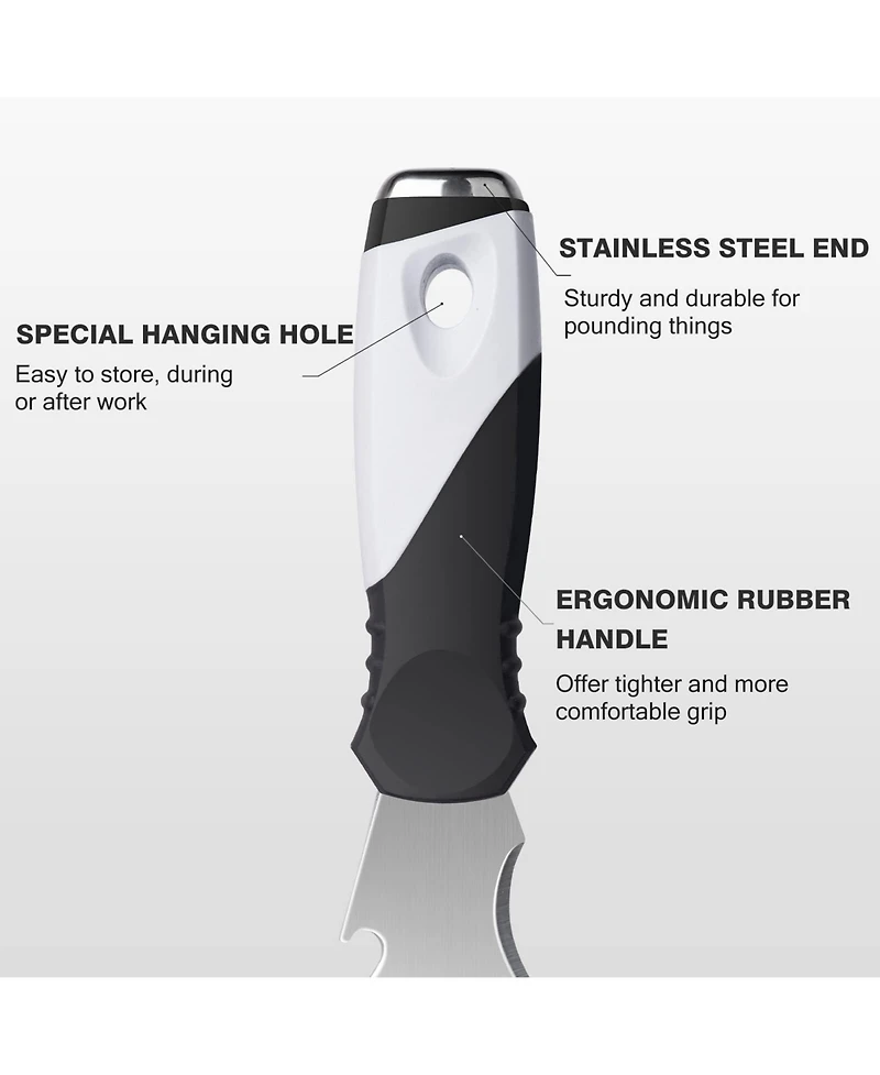 Xdovet 2 Pack 10 In 1 Putty Knife Multi Tool Scraper Hammer Spackle