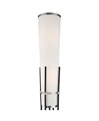 Possini Euro Design Flute Modern Torchiere Floor Lamp with Riser Brushed Nickel White Linen Shade for Living Room Bedroom