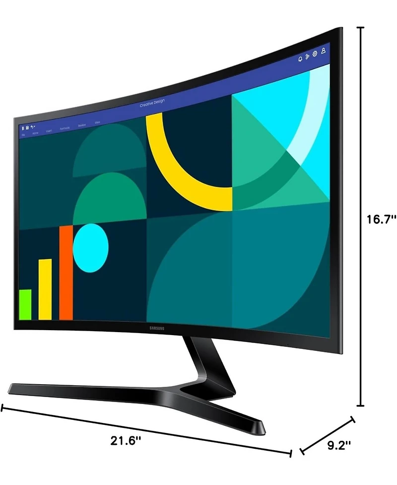 Samsung S36GD Essential S3 24" Curved Fhd 100Hz Computer Monitor