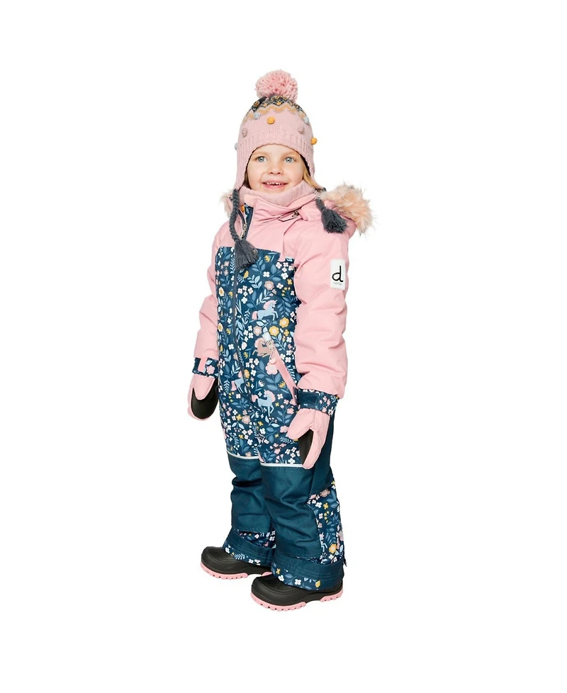 Deux par Little and Big Girl ( 6 to 8 )One Piece Discover Snowsuit Unicorn Print
