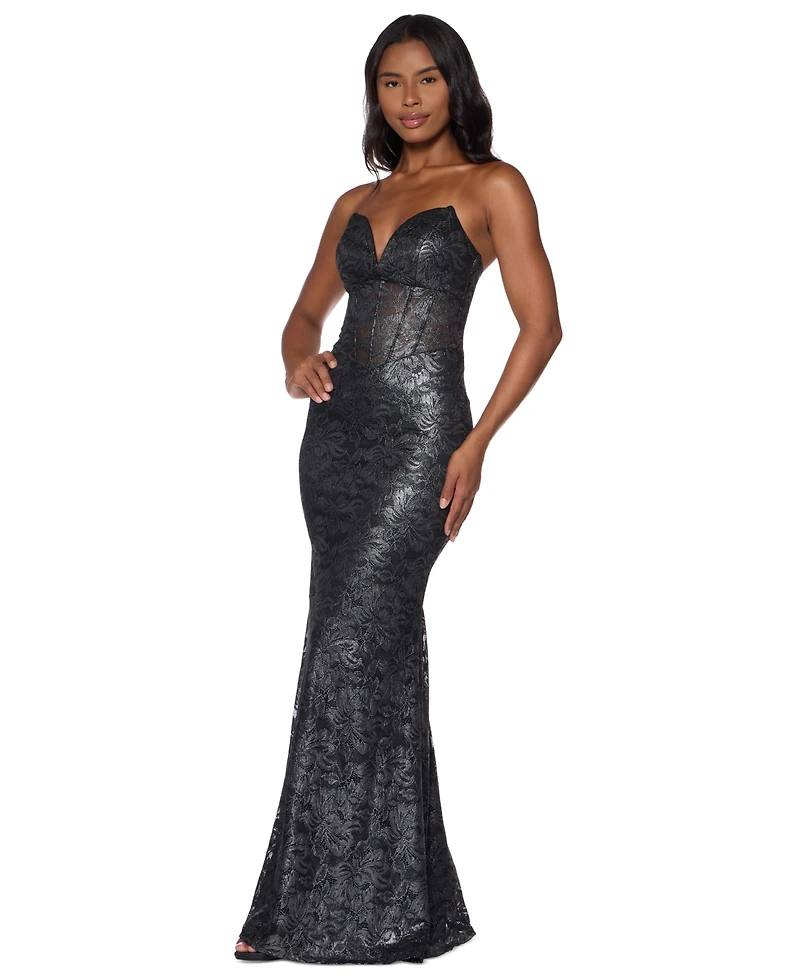 Alex & Sophia Juniors V-Neck Dress