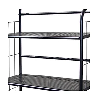 HomeRoots 37" Metal Three Tier Bookcase