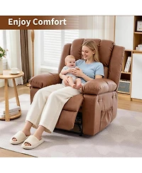 homfan Oversized Recliner Chair for Adult,150degree(s)Recliner Chairs Ergonomic Nursery Chairs, Extra Wide Manual Recliners,
