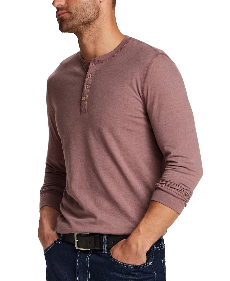 Weatherproof Vintage Men's Long-Sleeve Jersey Henley Shirt
