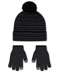 Nike Boys' 8-20 Ottoman Pom Peak Beanie and Gloves, 2-Piece Set