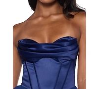 Alex & Sophia Juniors Strapless Dress