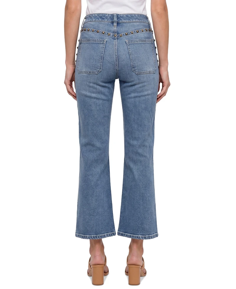 Liverpool Los Angeles Women's Studded Hannah Mid-Rise Flare Jeans
