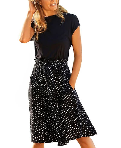 Lascana Women's Polka Dot 2-In-1 Dress
