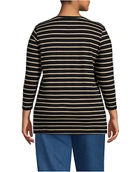 Lands' End Plus 3/4 Sleeve Cotton Supima Tunic