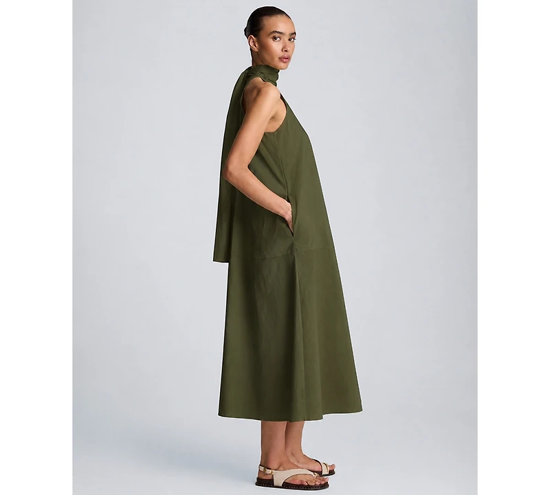 Kenneth Cole Women's Tie Back Halter Neck Midi Dress