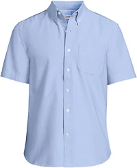 Lands' End Men's Short Sleeve Classic Fit Sail Rigger Oxford Shirt