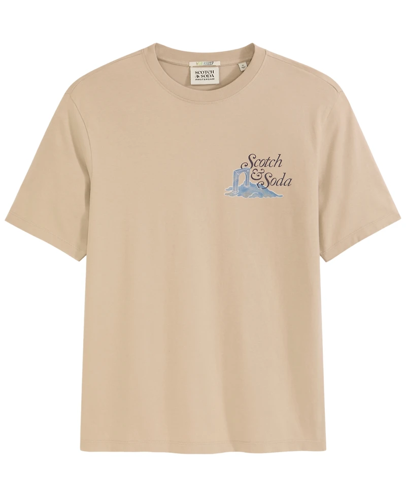 Scotch & Soda Men's Graphic Artwork Crewneck T-Shirt