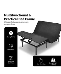 Gouun Queen Adjustable Bed Base Frame with Wireless Remote and Dual Usb Ports