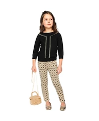 Deux par Toddler Girls (2T - 5T) Bow Tie Print Pants