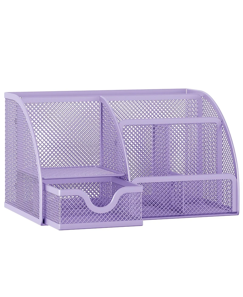 Danrong Mesh Desk Organizer 6 Compartments Pull Out Drawer Office School Dorm Storage