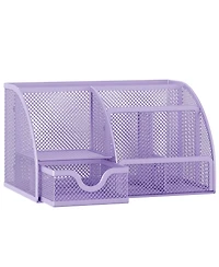 Danrong Mesh Desk Organizer 6 Compartments Pull Out Drawer Office School Dorm Storage