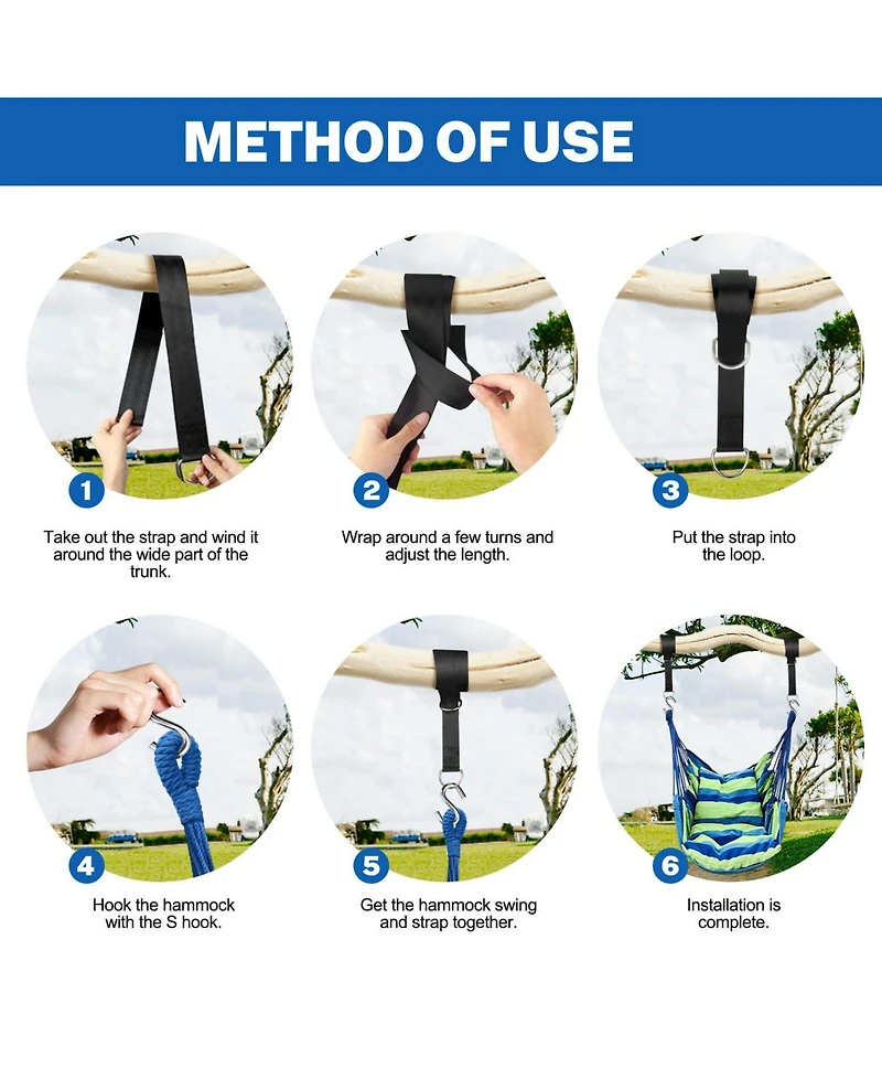 Piscifun Outdoor Indoor Hanging Hammock Chair Lightweight Comfortable Weight Capacity