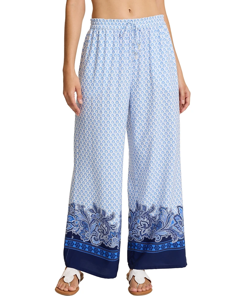 Tommy Bahama Women's Printed Pull-On Swim Cover-Up Pants