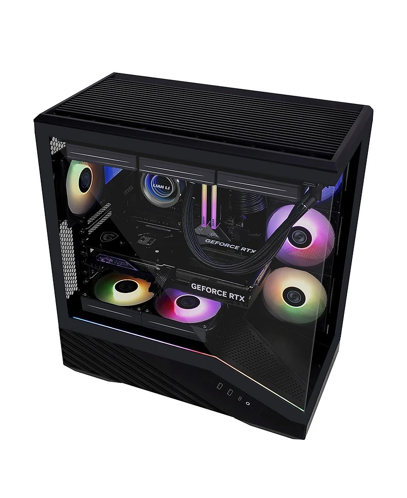 Lian-Li V100 Tempered-Glass Mid-Tower Argb Lighting Atx Case [Compatible with Itx, M-atx, Atx, E-atx Motherboards]