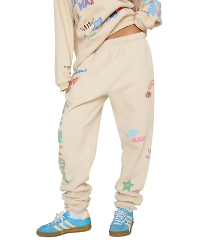 Mayfair Juniors' Angels Lead Graphic Pull-On Jogger Pants