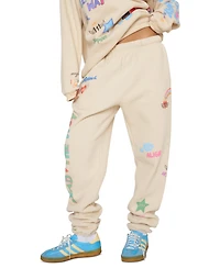 Mayfair Juniors' Angels Lead Graphic Pull-On Jogger Pants