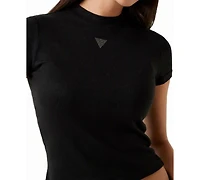 Guess Women's Licia Short-Sleeve Mock-Neck Top