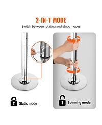 Sevorley Professional Dance Pole Kit, 45mm Spinning and Static Stainless Steel Fitness Pole, Height Adjustable