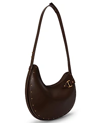 Lauren Ralph Lauren Studded Leather Tasha Medium Shoulder Handbag