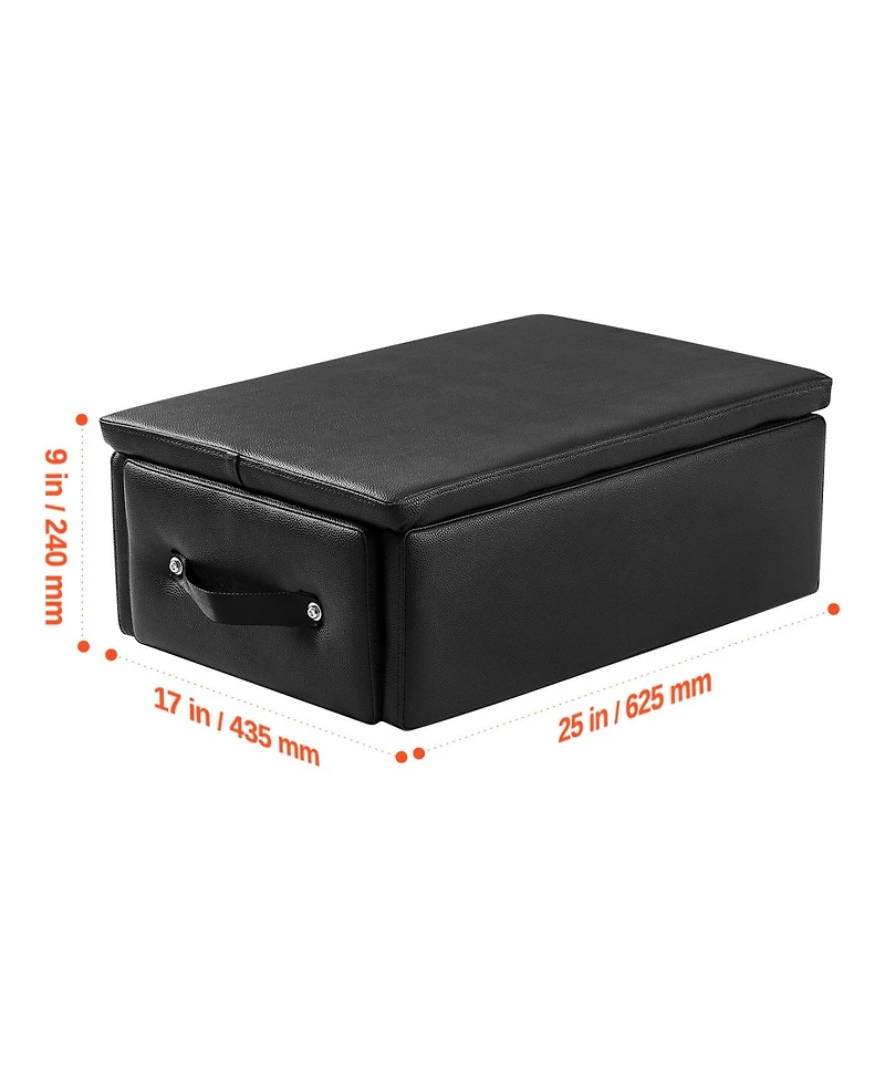 Sevorley Pilates Reformer Sitting Box, 25x17x9 in Padded Exercise Box for Strength and Balance
