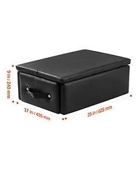 Sevorley Pilates Reformer Sitting Box, 25x17x9 in Padded Exercise Box for Strength and Balance