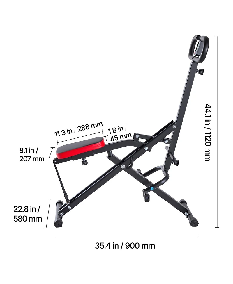Sevorley Foldable Deep Squat Machine with 3 Resistance Bands, 300 lb Capacity