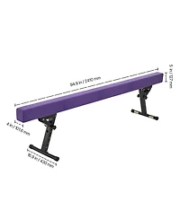 Sevorley Adjustable Balance Beam for Kids, 8FT Gymnastics Floor Beam with 5 Height Levels