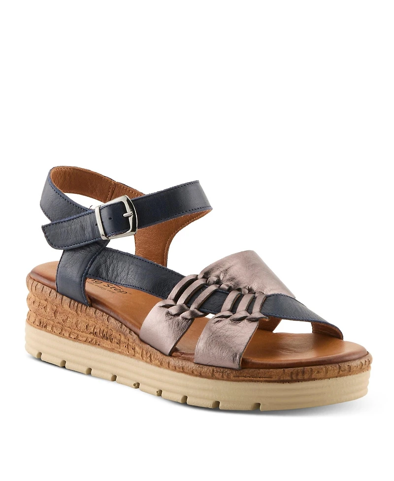 Spring Step Kirra Women's Wedge Sandal with Adjustable Strap