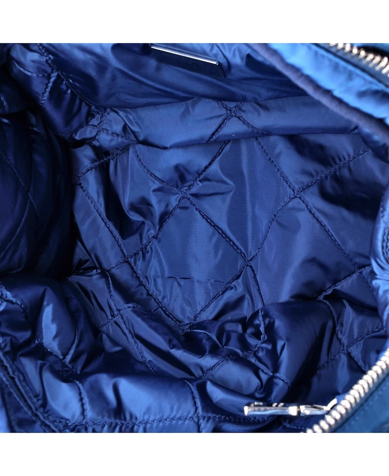 Pre-Owned Prada Medium Bomber Convertible Bowler Bag Tessuto
