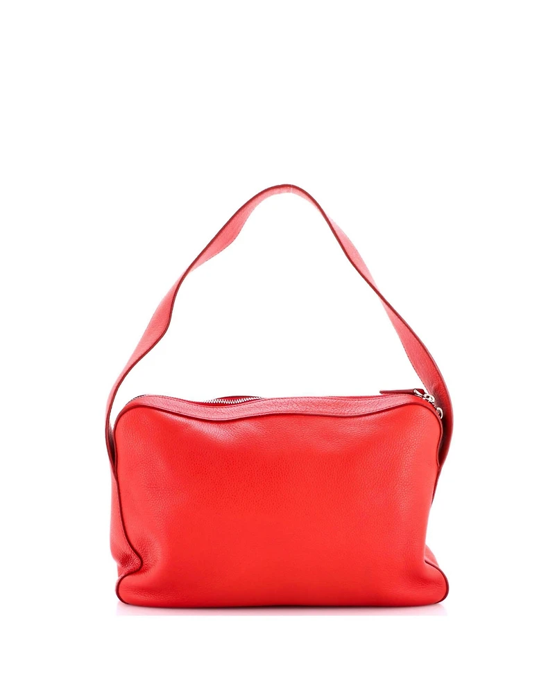 Pre-Owned Prada Medium Top Zip Shoulder Bag Vitello Daino