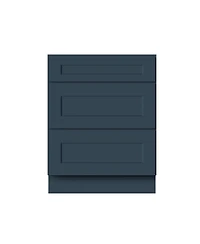 Boyel Living 27 Inch Wide 3-Drawers Base Cabinets, Ready to Assemble Kitchen Cabinet with Solid Wood Frame, Soft-Close Slides and Hinges