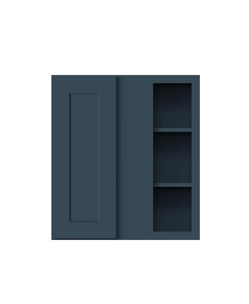 Boyel Living 30"H Standard Corner Wall Cabinets, Ready to Assemble Kitchen Cabinet with Solid Wood Frame, Soft-Close Slides and Hinge
