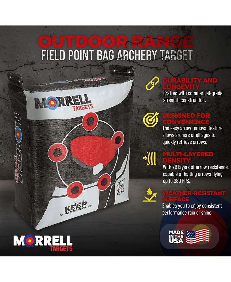 Morrell Targets Morrell Outdoor Keep Hammering 54 Pound Adult Field Point Archery Bag Target